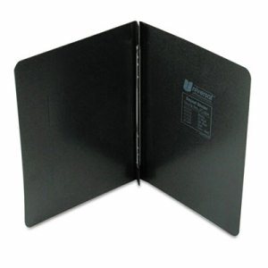 Pressboard Report Cover, Prong Clip, Letter, 3" Capacity, Black