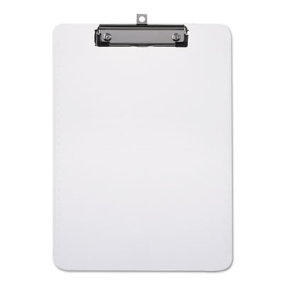 Plastic Clipboard with Low Profile Clip 1/2" Capacity, Holds 8 1/2 x 11, Clear