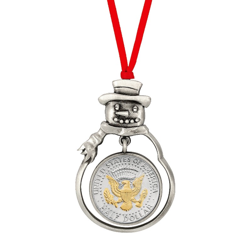 Presidential Seal 2 Tone JFK Half Dollar Ornament