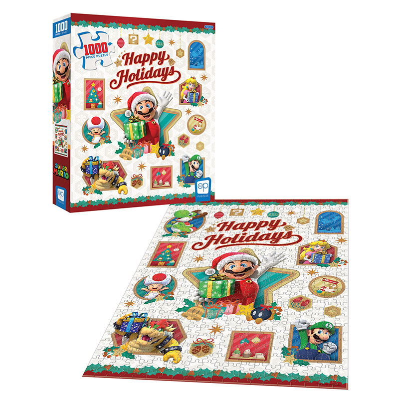 Super Mario "Happy Holidays" 1000-Piece Puzzle