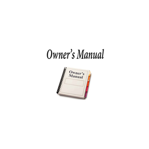 OWNERS MANUAL FOR RD3XL