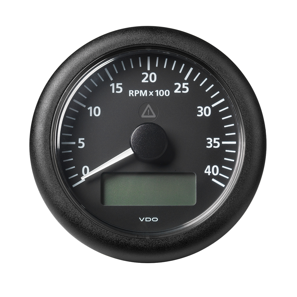 VDO Marine 3-3/8" (85MM) ViewLine Tach w/Multifunction Display - 0 to 4000 RPM - Black Dial & Bezel