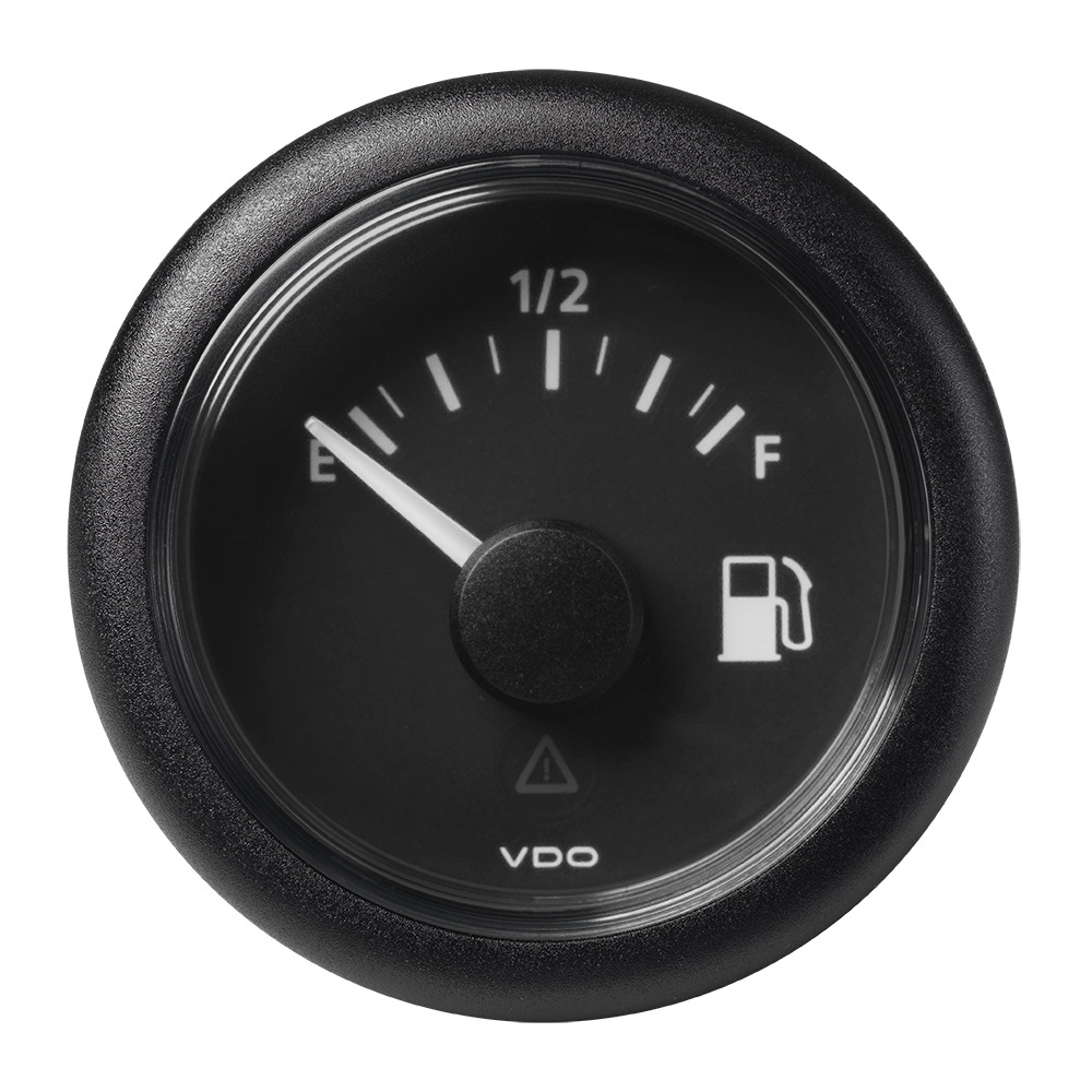 VDO Marine 2-1/16" (52mm) ViewLine Fuel Level Gauge Empty/Full - 8-32V - 240-33.5 OHM - Black Dial & Round Bezel