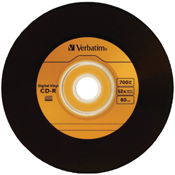 VERBATIM 97935 700MB 80-Minute Digital Vinyl CD-R, 10 pk