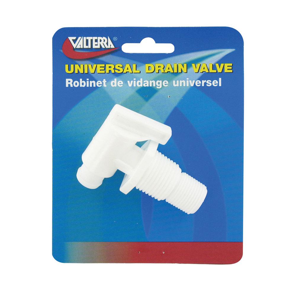 Universal Drain Valve, Threaded, Carded