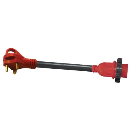 30Am-30Af Detach Adapter Cord W/Handle, 12In, Red, Carded