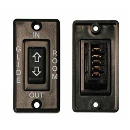 Square 5 Pin, In-Line Terminal Switch - Black W/ Plate