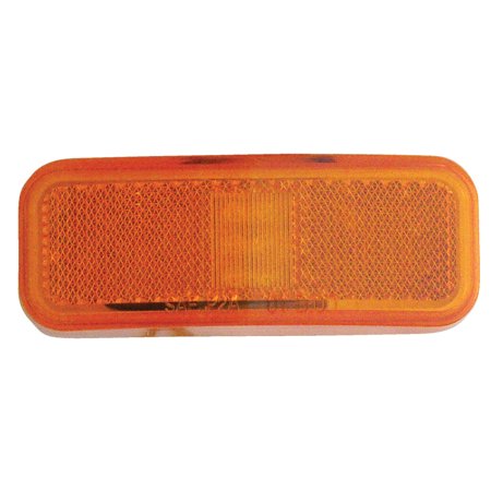 WEATHERPROOF LED 4 X 1.5 MARKER LIGHT WITH REFLECTOR - AMBER