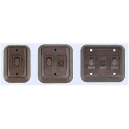 Wall Plate With Switch - Brown/Brown Single