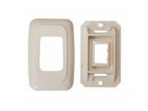 Single Base And Plate Contour Wall Plate Assembly - Ivory