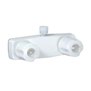 Shower Valve W/ Vac Brkr, 4In, 2 Knob, Plastic, White