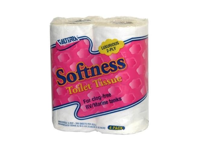 Softness Toilet Tissue, 2 Ply, 4/Pk