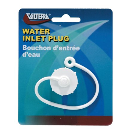 Hose Plug, 3/4In Male Thread, With Strap, Off White, Carded