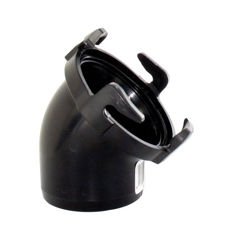 Hose Adapter, 45 Degrees, Black, Bulk