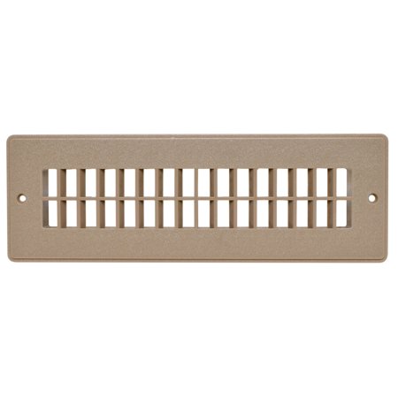 FLOOR GRILLE 2 1/4IN X 10IN 2 HOLE, LIGHT BEIGE, CARDED