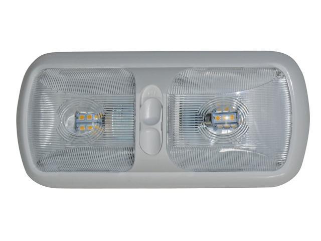 EUROSTYLE DBL DOME LIGHT LED BRIGHT WHT 500K 430 LUMENS