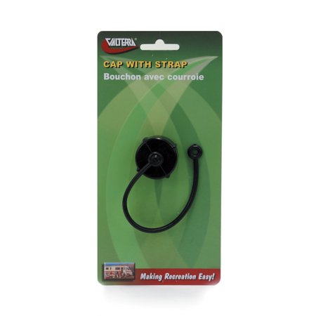 Hose Cap, 3/4In, With Strap, Black, Carded