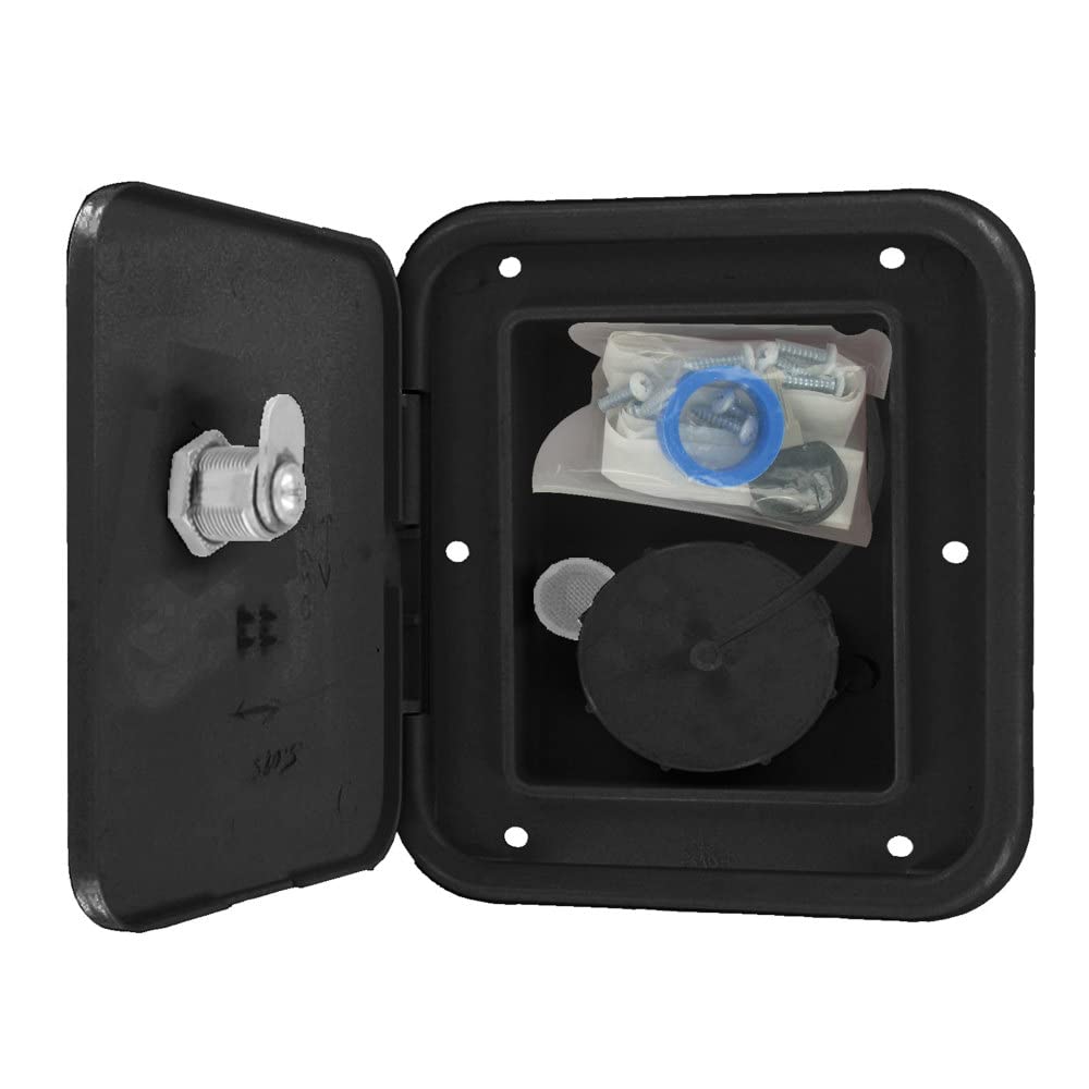 UNIVERSAL GRAVITY INLET HATCH BLACK CARDED