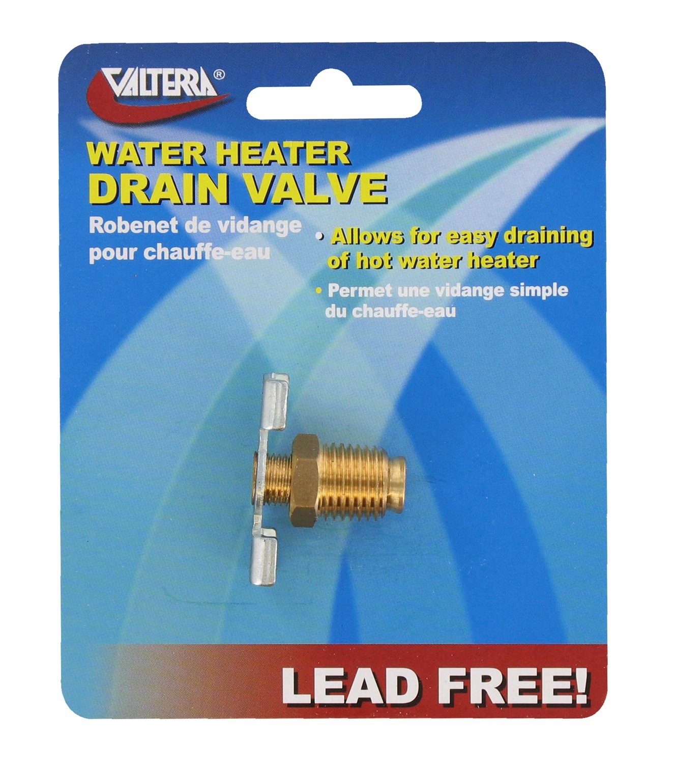 WATER HEATER DRAIN VALVE 1/4IN CARDED