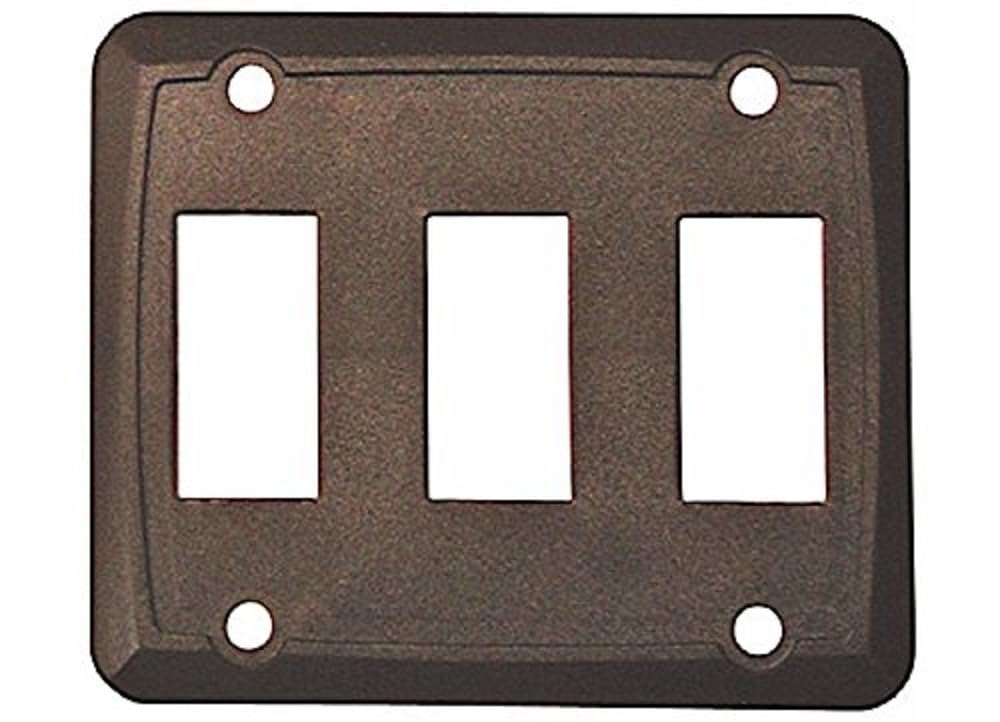 TRIPLE FACE PLATE  BROWN 1/CARD