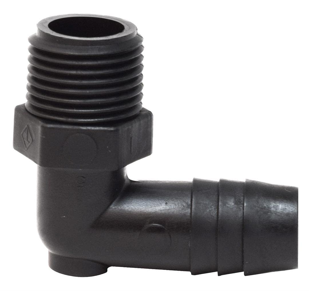 ELBOW MALE ADAPTER 90 DEGREES 3/8IN MPT X 1/2IN BARB