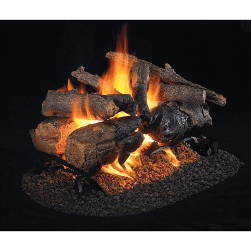 24 inch Charred American See Thru Vented Log Set