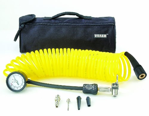 5 In 1 Deflator/Inflator, 25 Ft. Coil Hose, 100 Psi Inline Gauge, Bag