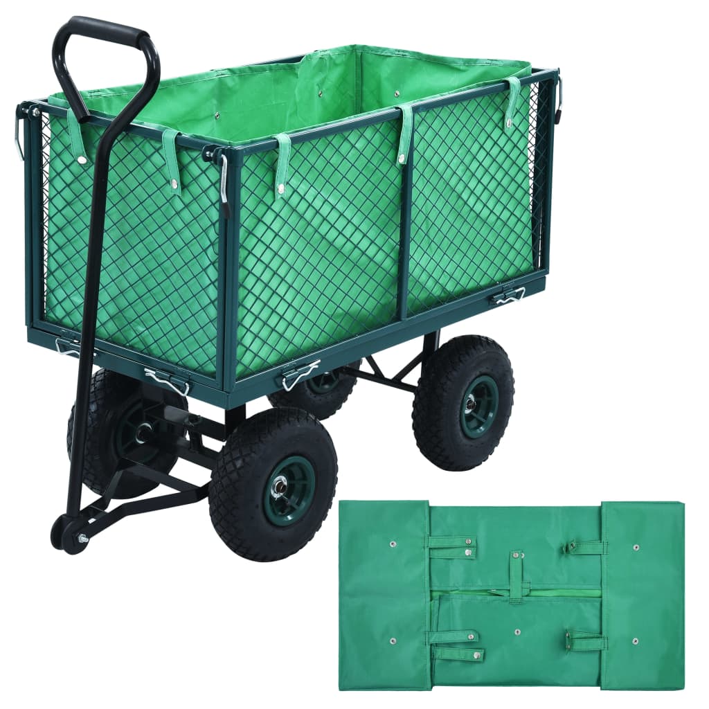 vidaXL Garden Cart Liner Green Fabric