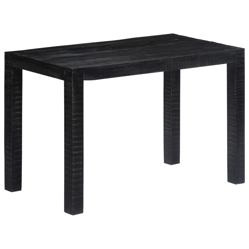 vidaXL Dining Table Black 46.5"x23.6"x30" Solid Mango Wood