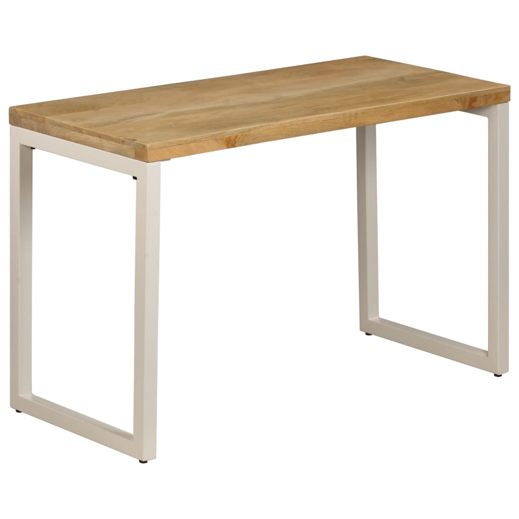 vidaXL Dining Table 45.3"x21.7"x30" Solid Mango Wood and Steel