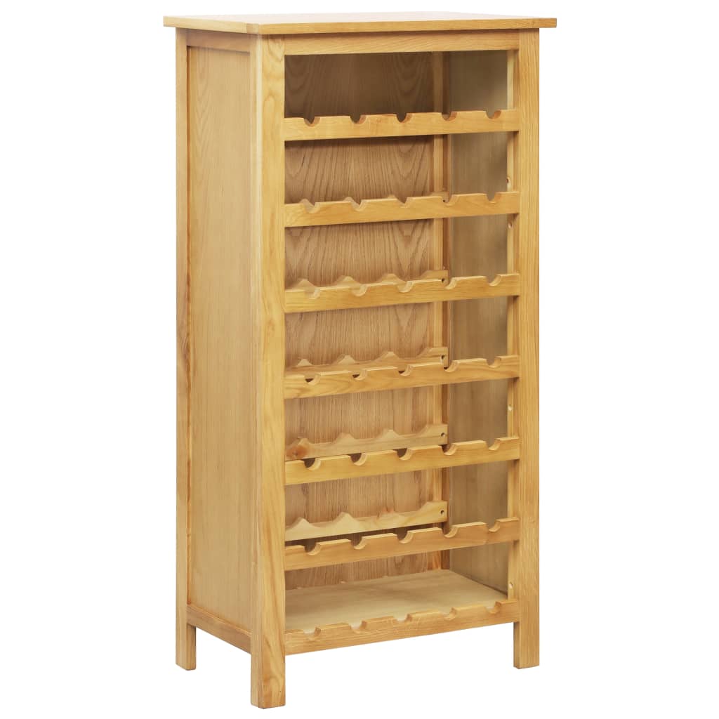 vidaXL Wine Cabinet 22"x12.6"x43.3" Solid Oak Wood