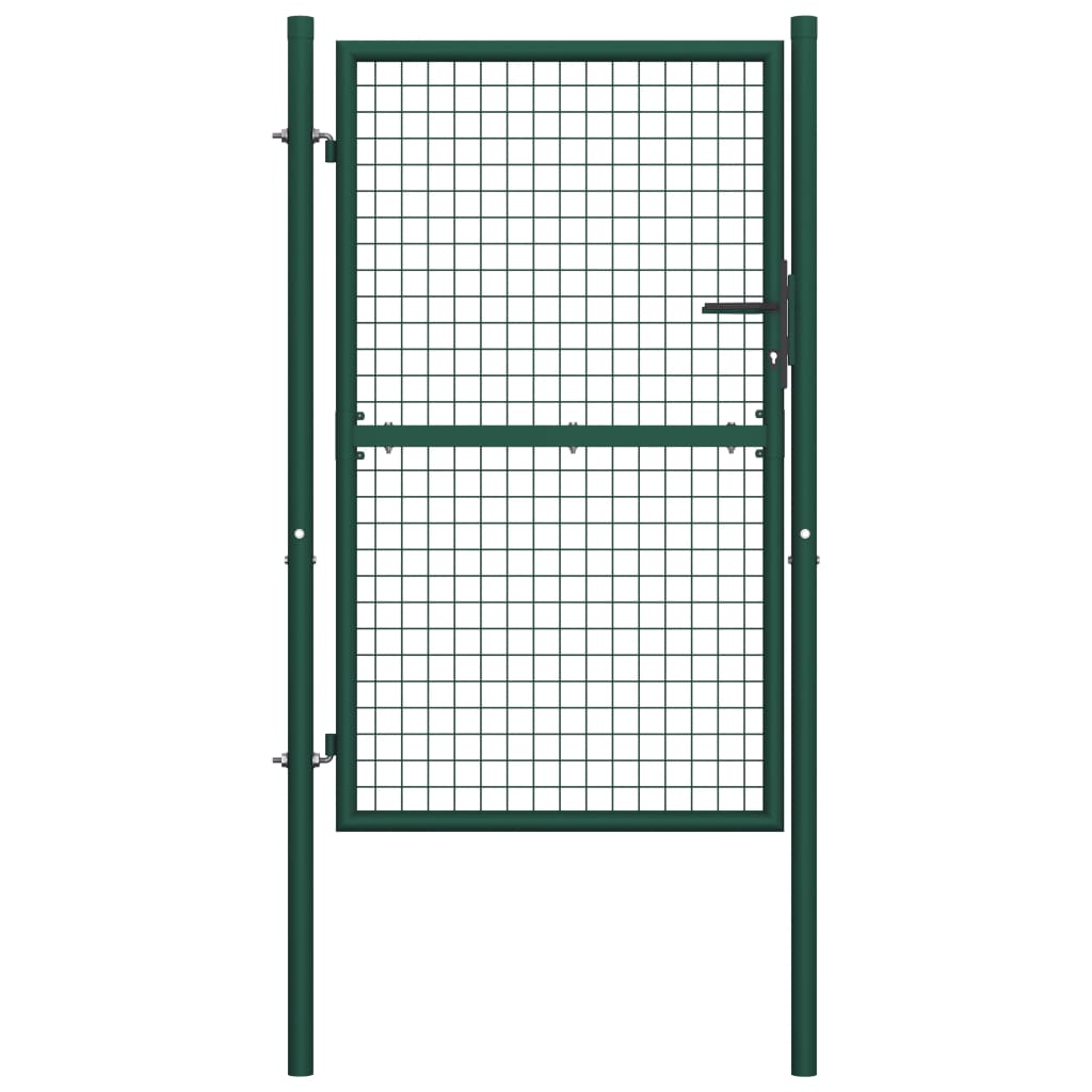 vidaXL Fence Gate Steel 39.4"x78.7" Green