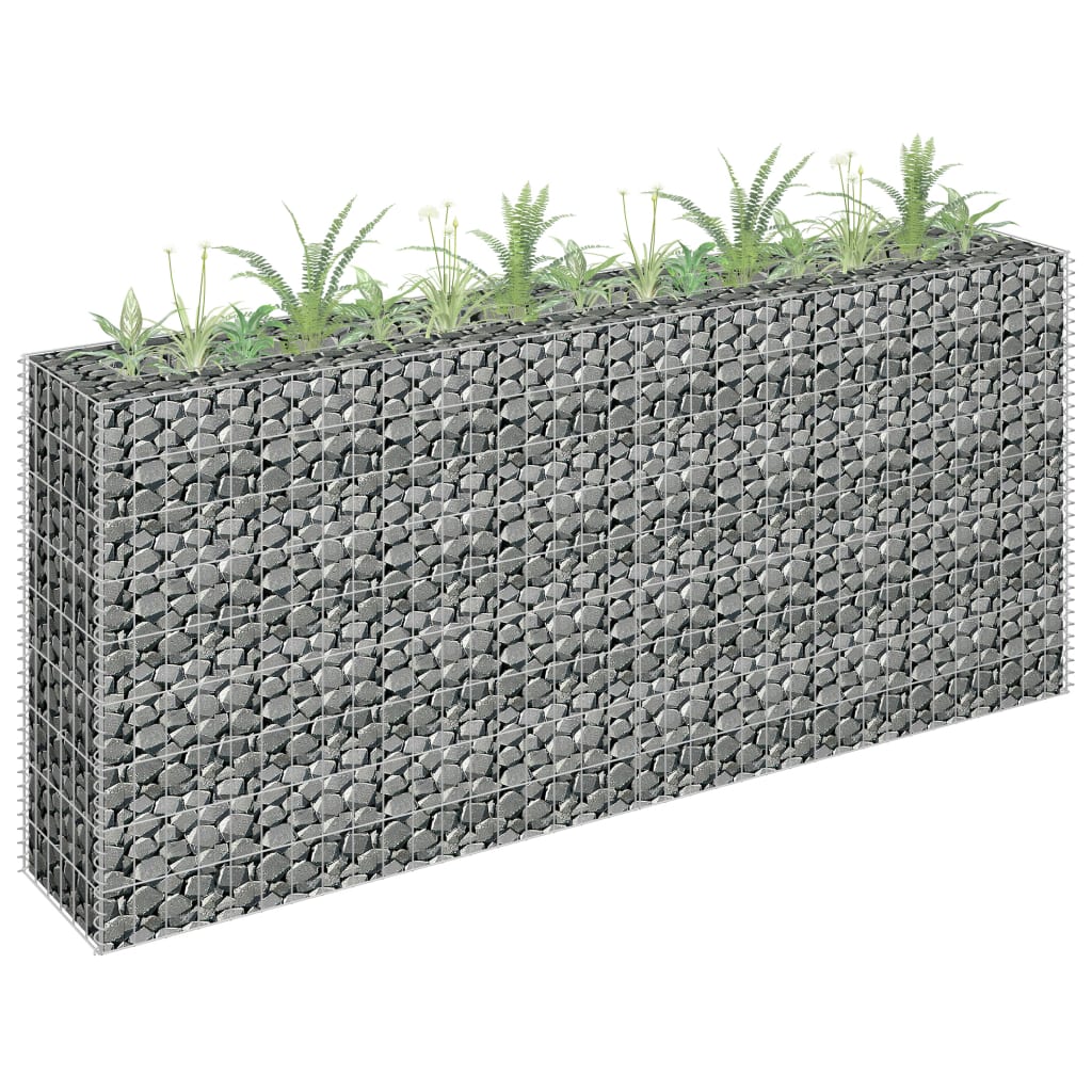 vidaXL Gabion Raised Bed Galvanized Steel 70.9"x11.8"x35.4"