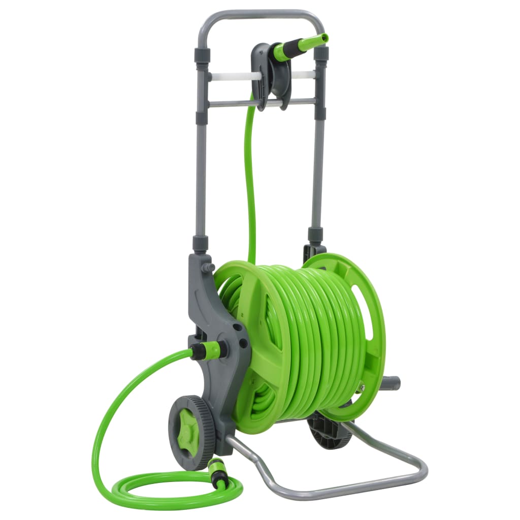 vidaXL Water Hose Reel with Wheels 174.6'+6.6'