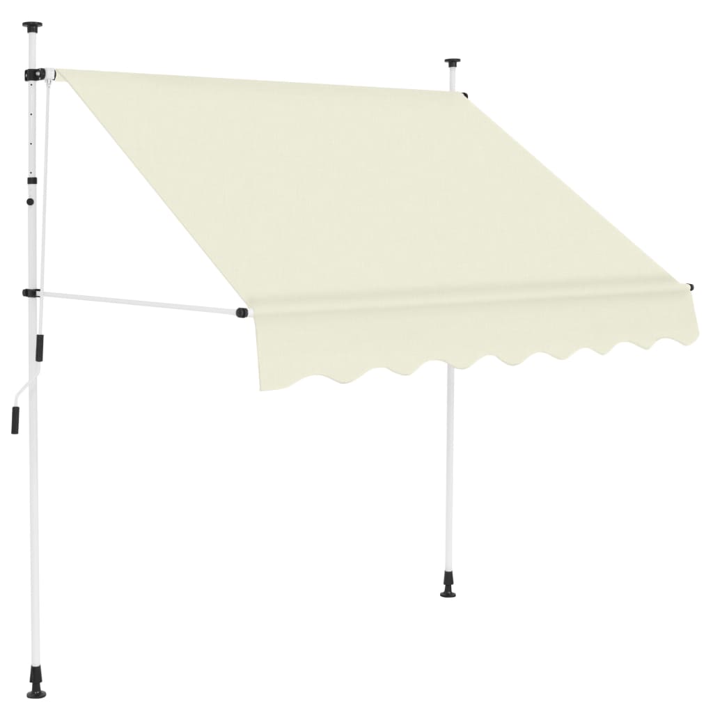 vidaXL Manual Retractable Awning 78.7" Cream