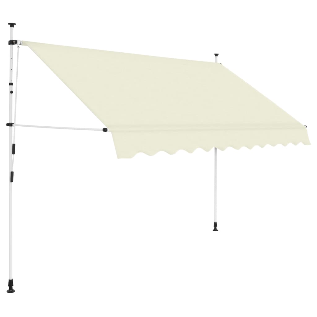 vidaXL Manual Retractable Awning 98.4" Cream