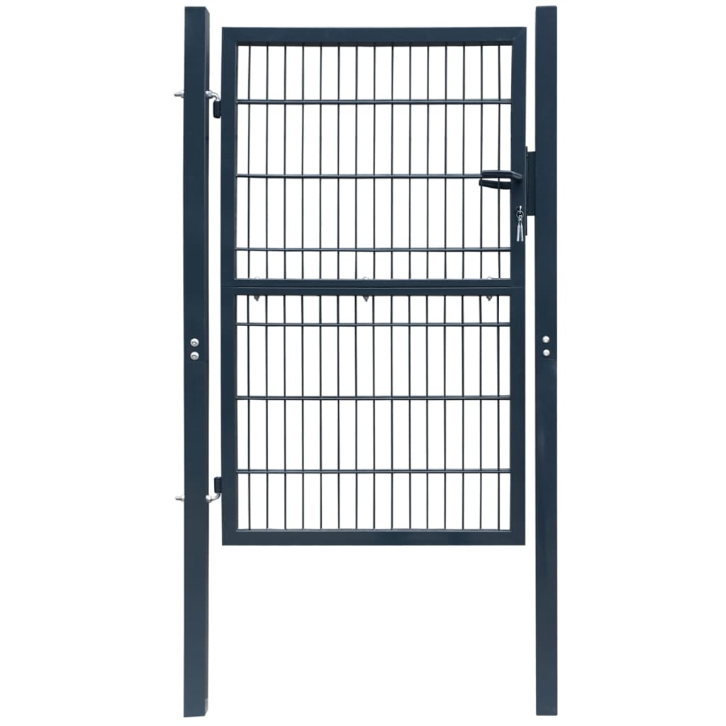 vidaXL 2D Fence Gate (Single) Anthracite Gray 41.7" x 66.9"