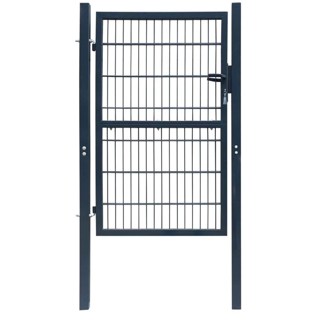 vidaXL Fence Gate Steel 41.7"x97.6" Anthracite