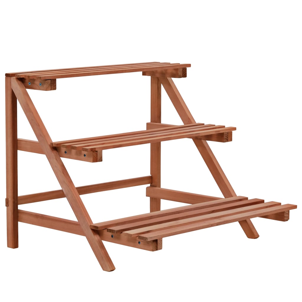 vidaXL 3-Tier Plant Stand Cedar Wood 18.9"x17.7"x15.7"