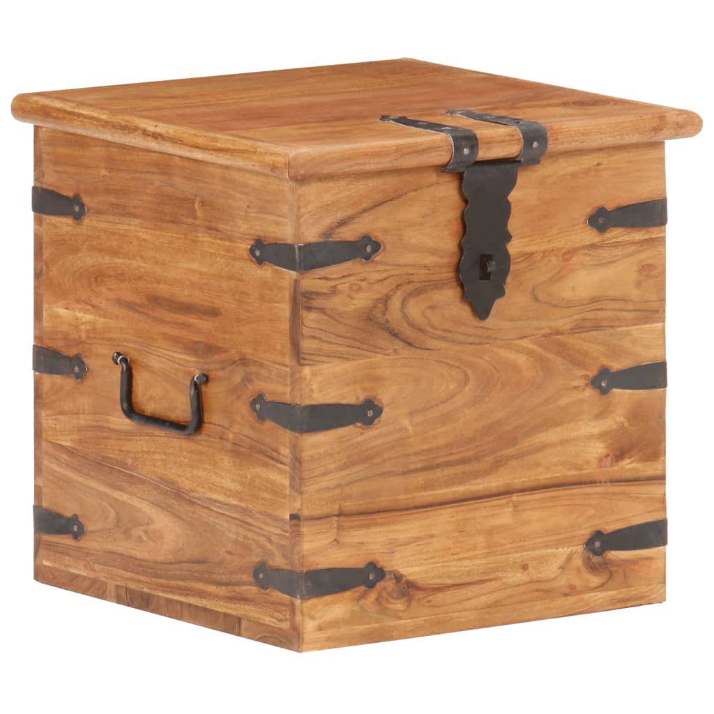 vidaXL Chest 15.7"x15.7"x15.7" Solid Acacia Wood