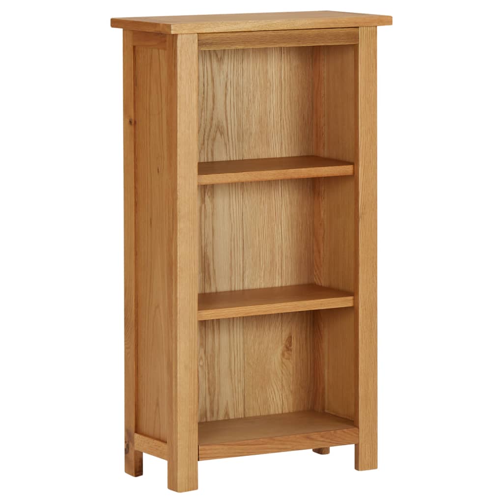 vidaXL Bookcase 17.7"x8.9"x32.3" Solid Oak Wood