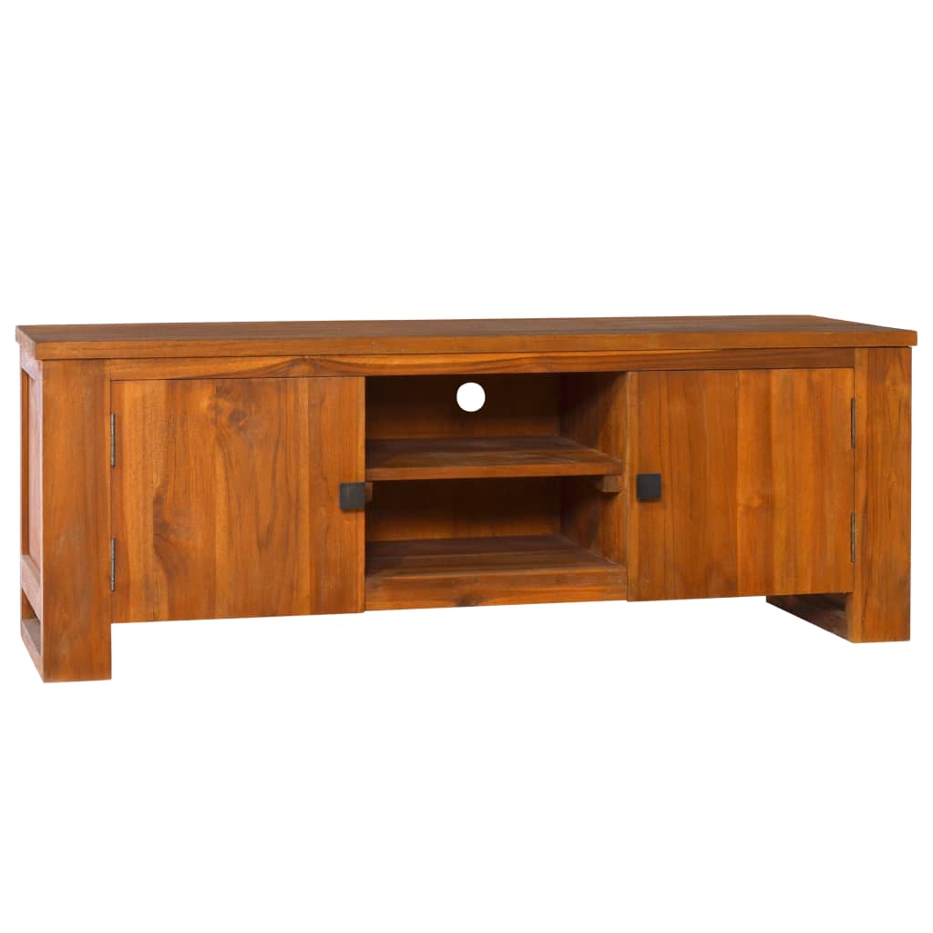 vidaXL TV Cabinet 43.3"x11.8"x15.7" Solid Teak Wood