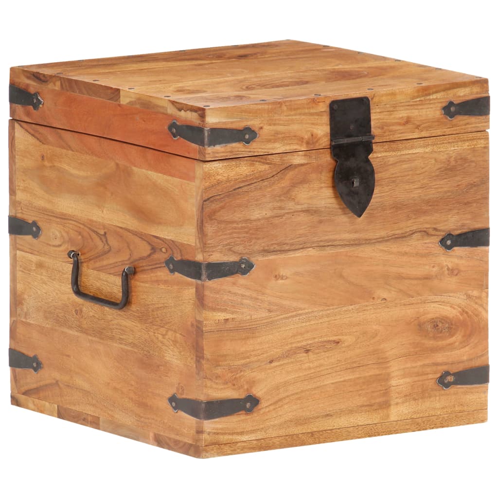 vidaXL Chest 15.7"x15.7"x15.7" Solid Acacia Wood