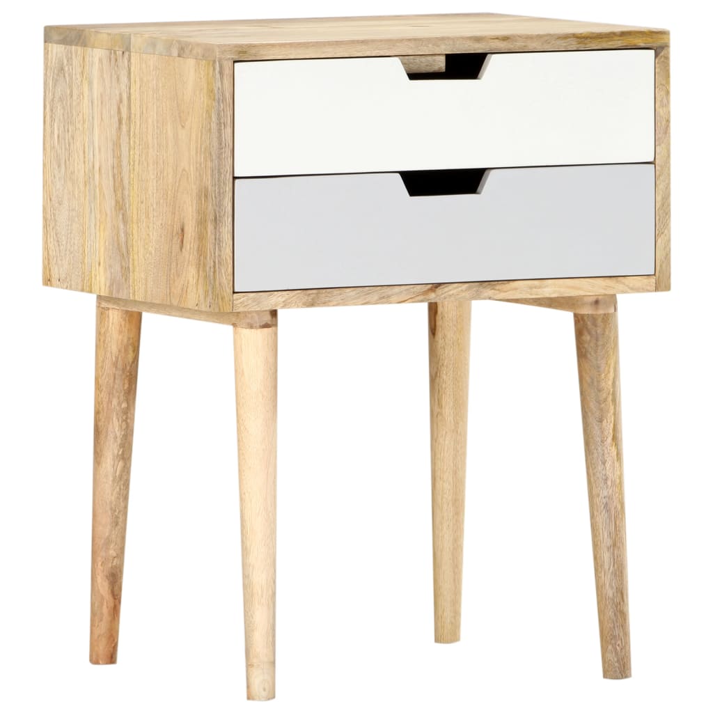 vidaXL Bedside Cabinet 18.5"x13.8"x23.2" Solid Mango Wood