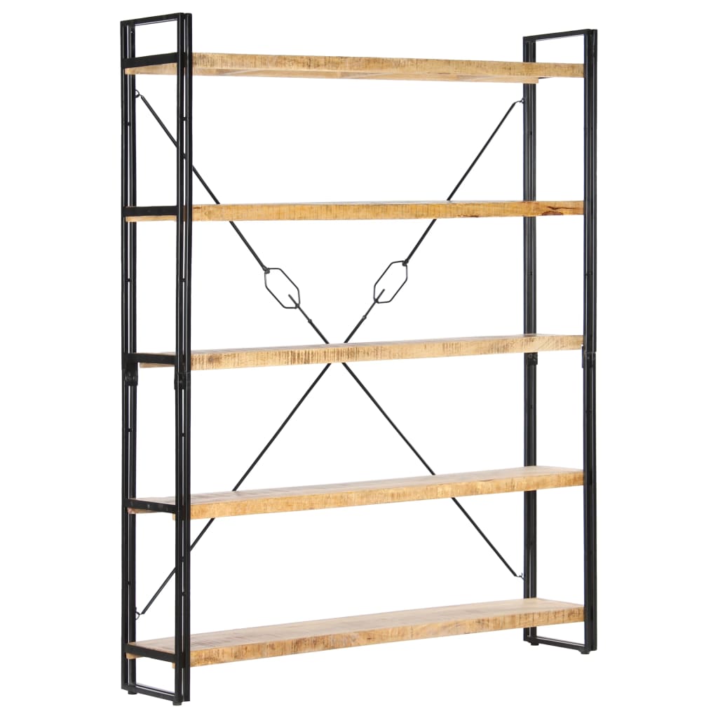 vidaXL 5-Tier Bookcase 55.1x11.8"x70.9" Solid Mango Wood"