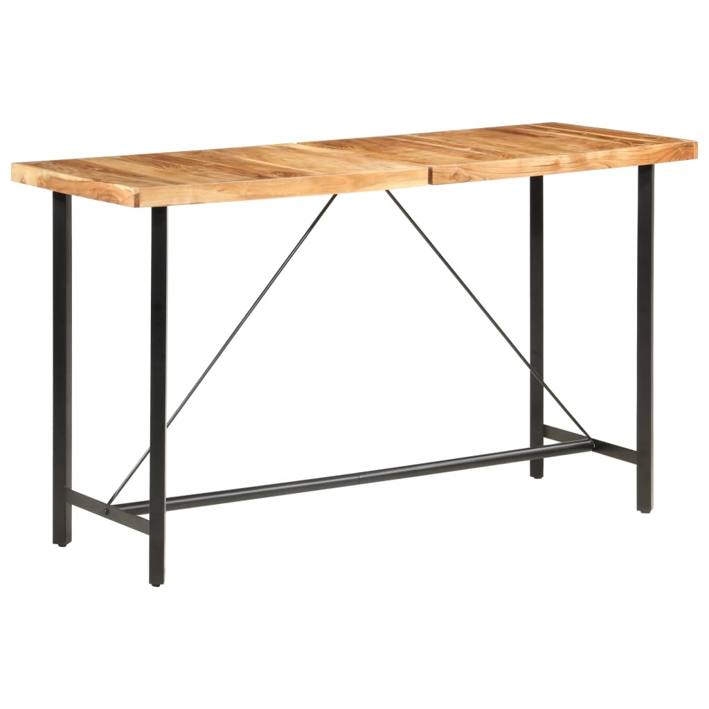 vidaXL Bar Table 70.9"x27.6"x42.1" Solid Acacia Wood