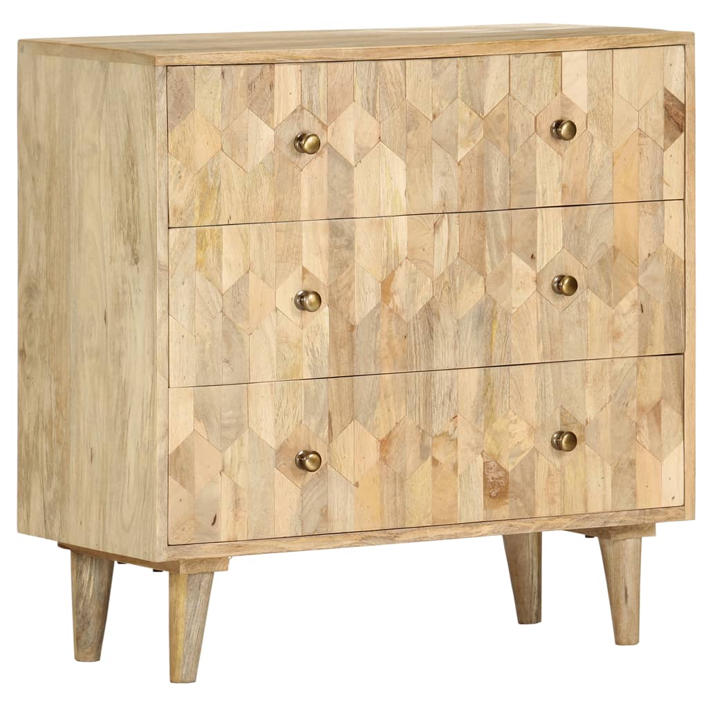 vidaXL Drawer Cabinet 29.5"x13.8"x29.5" Solid Mango Wood