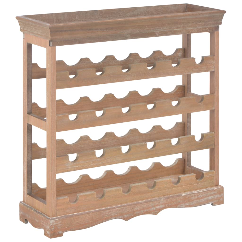 vidaXL Wine Cabinet Brown 27.6"x8.9"x27.8" MDF