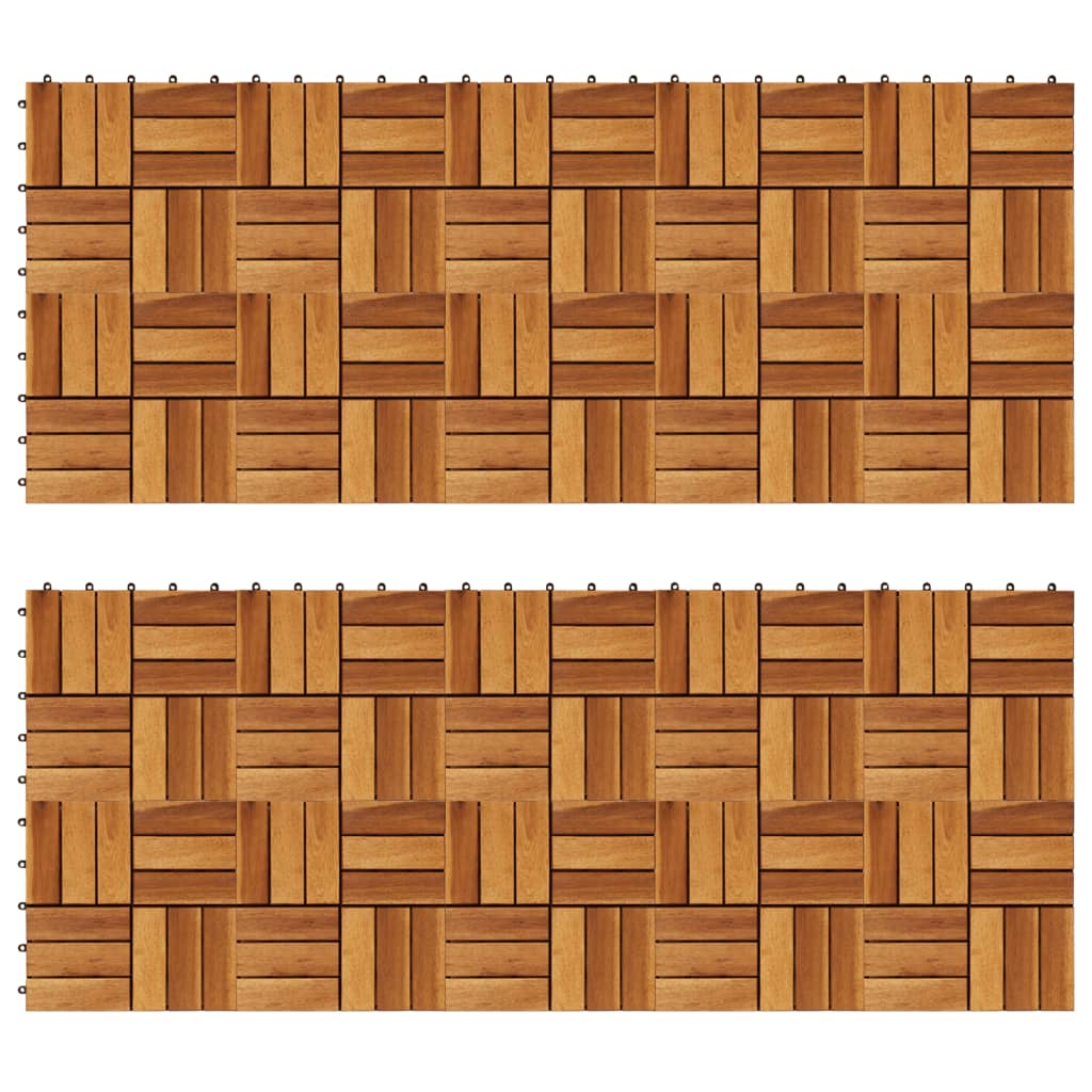 vidaXL Decking Tiles 11.8"x11.8" Acacia Set of 20