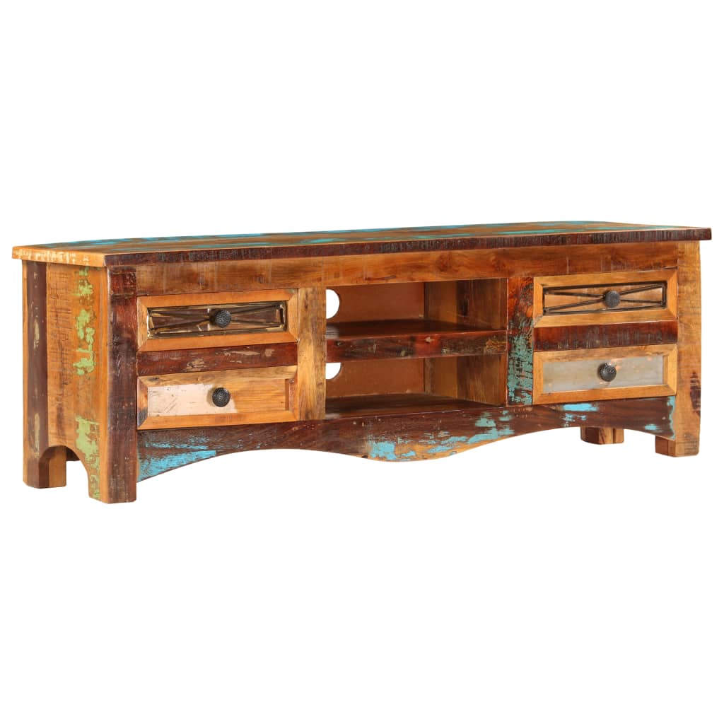 vidaXL TV Cabinet 47.2"x11.8"x15.7" Solid Reclaimed Wood